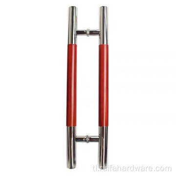 Red stainless steel door hawakan para sa pintuan ng salamin